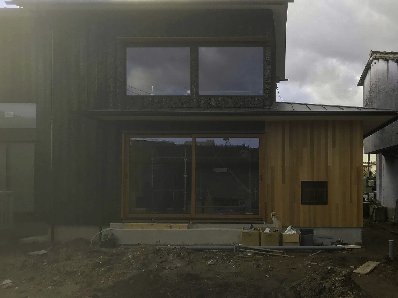 足場解体というお披露目