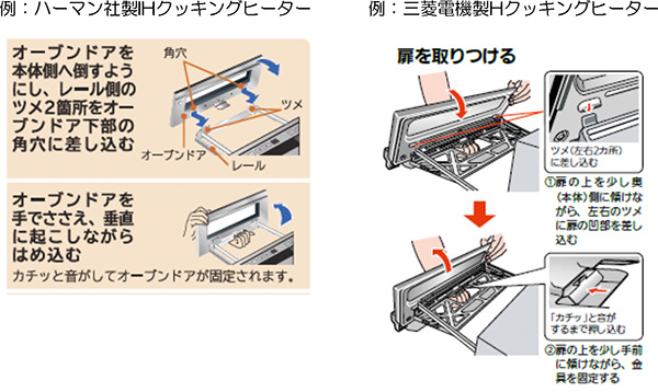 グリルヒーターの取り付け