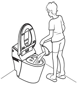 停電時の便器洗浄方法